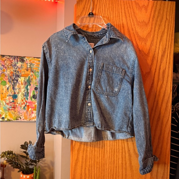Universal Thread Tops - Universal Thread Blue Denim Shirt